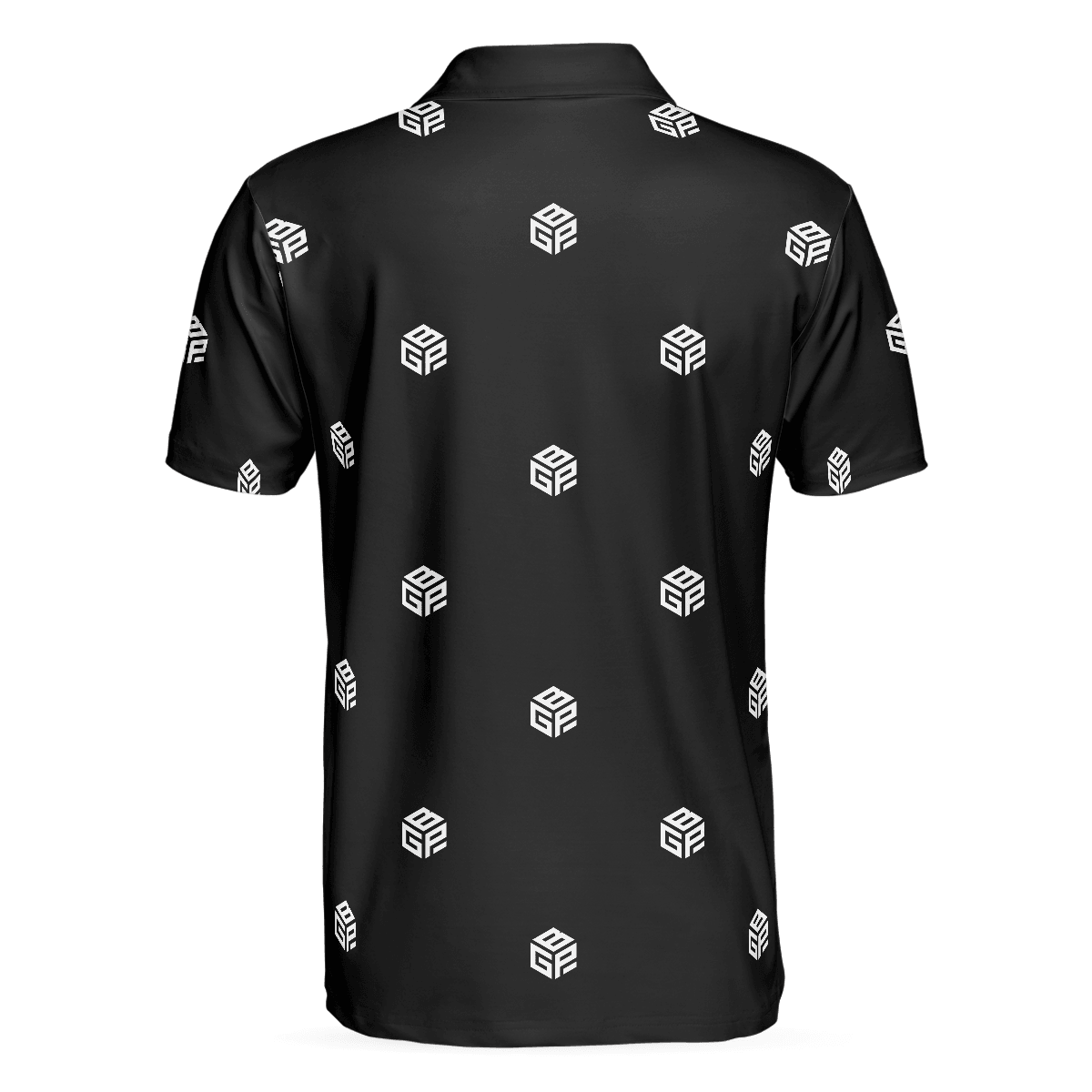 Men Golf Polo Shirt - Beyond Golf Performance Logo Pattern Black Men Polo Shirt Golf Shirt For Men - Perfect Polo Shirt For Men, Golfers - Amzanimalsgift