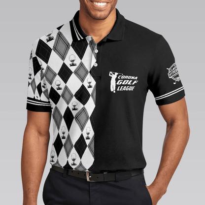 Men Golf Polo Shirt - C-Golf League Customer Custom Polo Shirt, Argyle Pattern Polo Shirt, Best Golf Shirt For Men - Amzanimalsgift