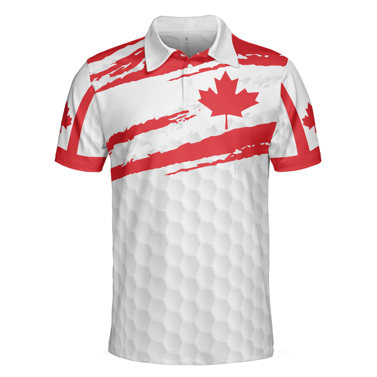 Men Golf Polo Shirt - Canada Flag Golf Texture Polo Shirt, Maple Leaves men Polo Shirt - Perfect Polo Shirt For Men, Golfers - Amzanimalsgift