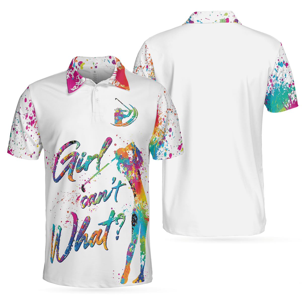 Men Golf Polo Shirt - Color Golfer Men Polo Shirts, Girl Can't What Golf Shirt For Men, Gift For Golfers - Amzanimalsgift