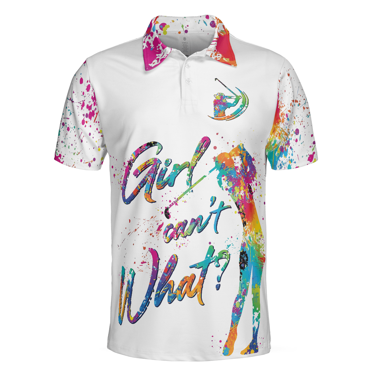 Men Golf Polo Shirt - Color Golfer Men Polo Shirts, Girl Can't What Golf Shirt For Men, Gift For Golfers - Amzanimalsgift