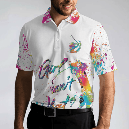 Men Golf Polo Shirt - Color Golfer Men Polo Shirts, Girl Can't What Golf Shirt For Men, Gift For Golfers - Amzanimalsgift