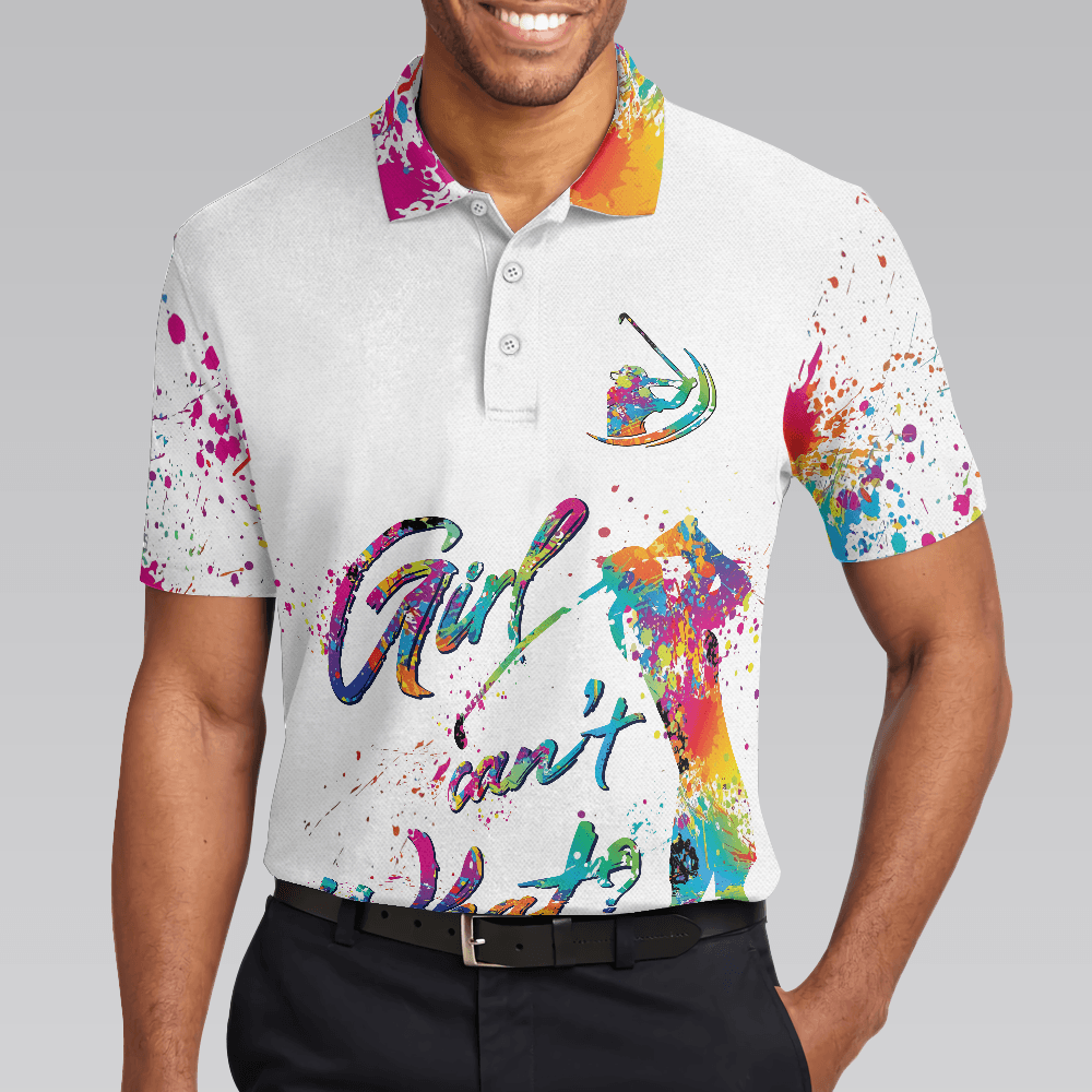 Men Golf Polo Shirt - Color Golfer Men Polo Shirts, Girl Can't What Golf Shirt For Men, Gift For Golfers - Amzanimalsgift