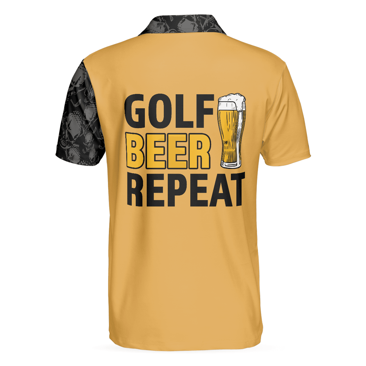 Men Golf Polo Shirt - Colorful Golfing Men Polo Shirt, Golf Beer Repeat Shirt For Male Players, Cool Golf Gift Idea For Men, Golfers - Amzanimalsgift