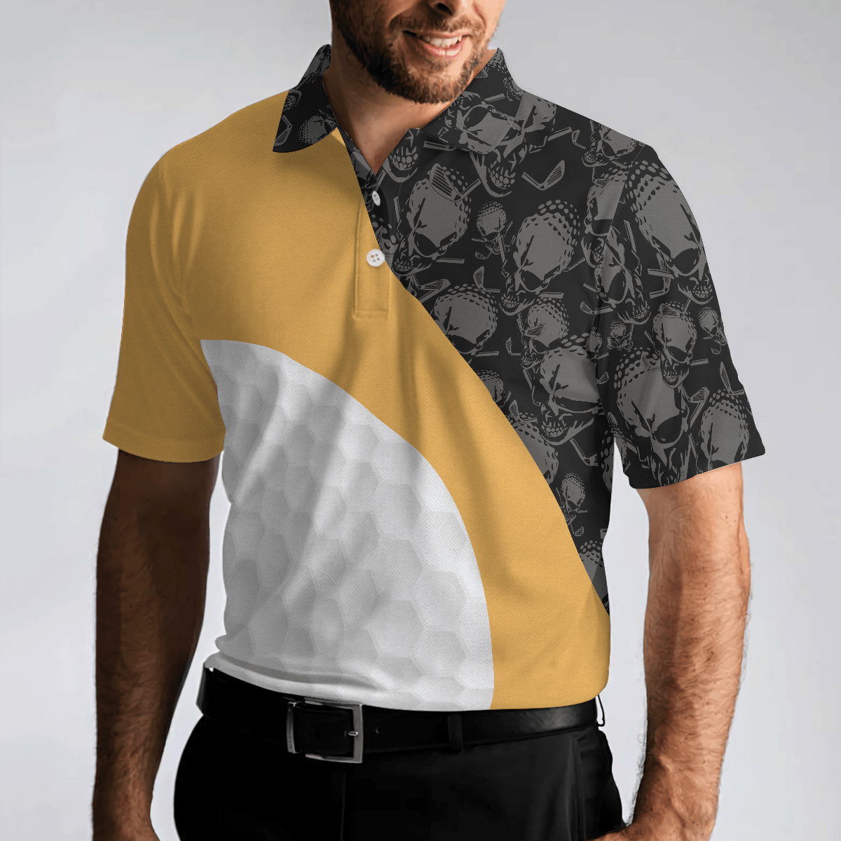 Men Golf Polo Shirt - Colorful Golfing Men Polo Shirt, Golf Beer Repeat Shirt For Male Players, Cool Golf Gift Idea For Men, Golfers - Amzanimalsgift
