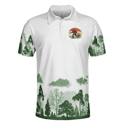 Men Golf Polo Shirt - Cool Big Foot Golf Men Polo Shirt, Golf Not All Wanders Men Polo Shirt - Perfect Polo Shirt For Men, Golfers - Amzanimalsgift