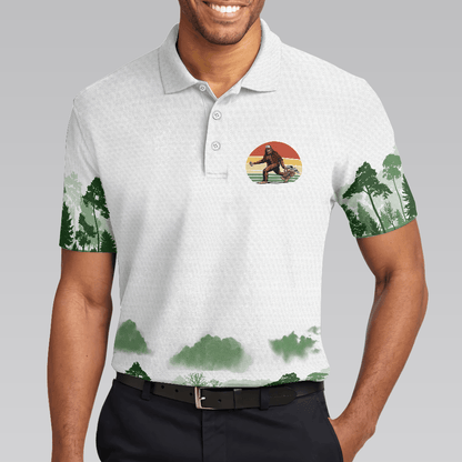 Men Golf Polo Shirt - Cool Big Foot Golf Men Polo Shirt, Golf Not All Wanders Men Polo Shirt - Perfect Polo Shirt For Men, Golfers - Amzanimalsgift