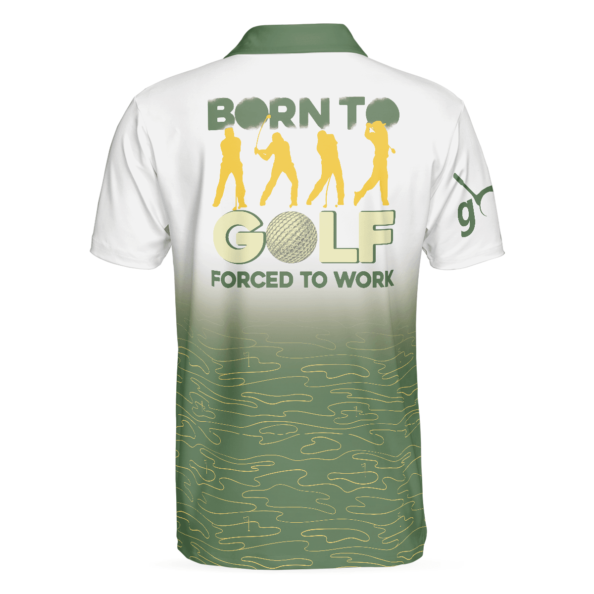 Men Golf Polo Shirt - Elegant Born To Golf Forced To Work Men Golf Polo Shirt - Perfect Polo Shirt For Men, Golfers - Amzanimalsgift