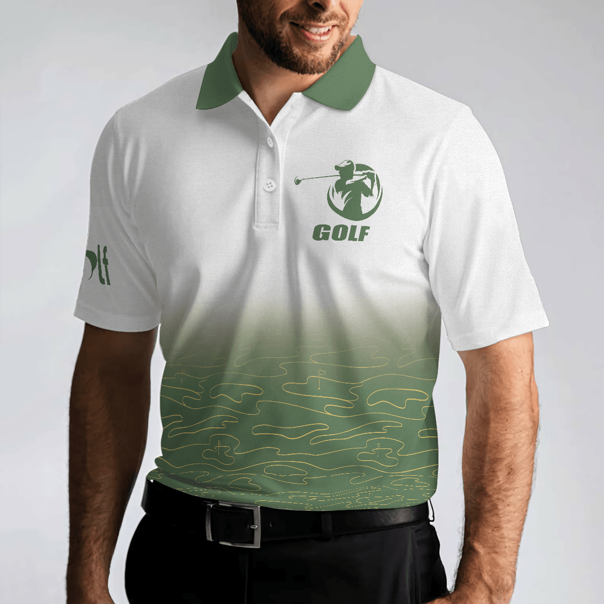 Men Golf Polo Shirt - Elegant Born To Golf Forced To Work Men Golf Polo Shirt - Perfect Polo Shirt For Men, Golfers - Amzanimalsgift