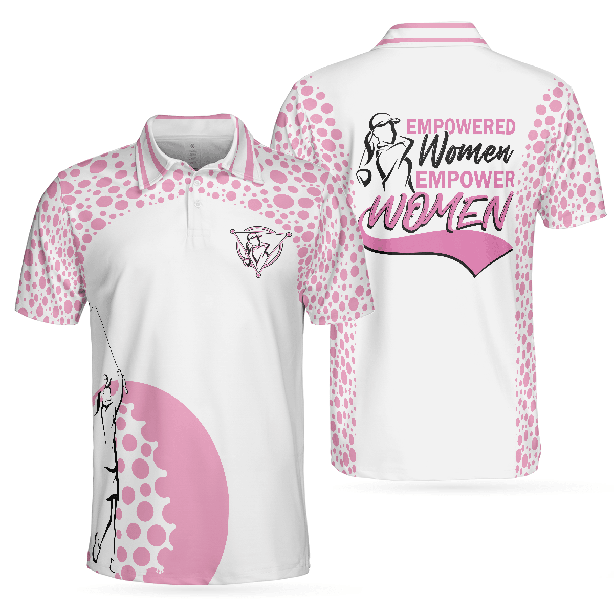 Men Golf Polo Shirt - Empowered Women Empower Women Golf Pink Polo Shirt, Polo Shirts For Men, Golfers - Amzanimalsgift