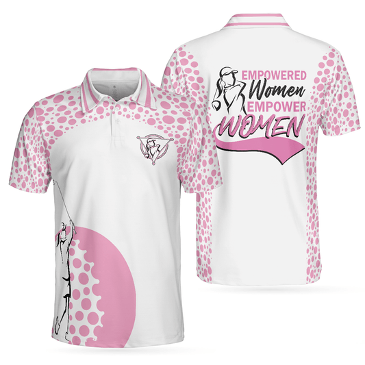 Men Golf Polo Shirt - Empowered Women Empower Women Golf Pink Polo Shirt, Polo Shirts For Men, Golfers - Amzanimalsgift