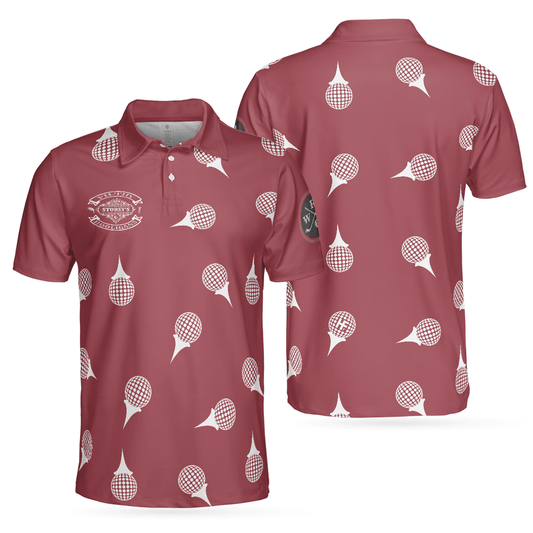 Men Golf Polo Shirt - Filthy Red and White Golf Men Polo Shirt, Let's Par Tee Men Polo Shirt - Perfect Polo Shirt For Men, Golfers - Amzanimalsgift