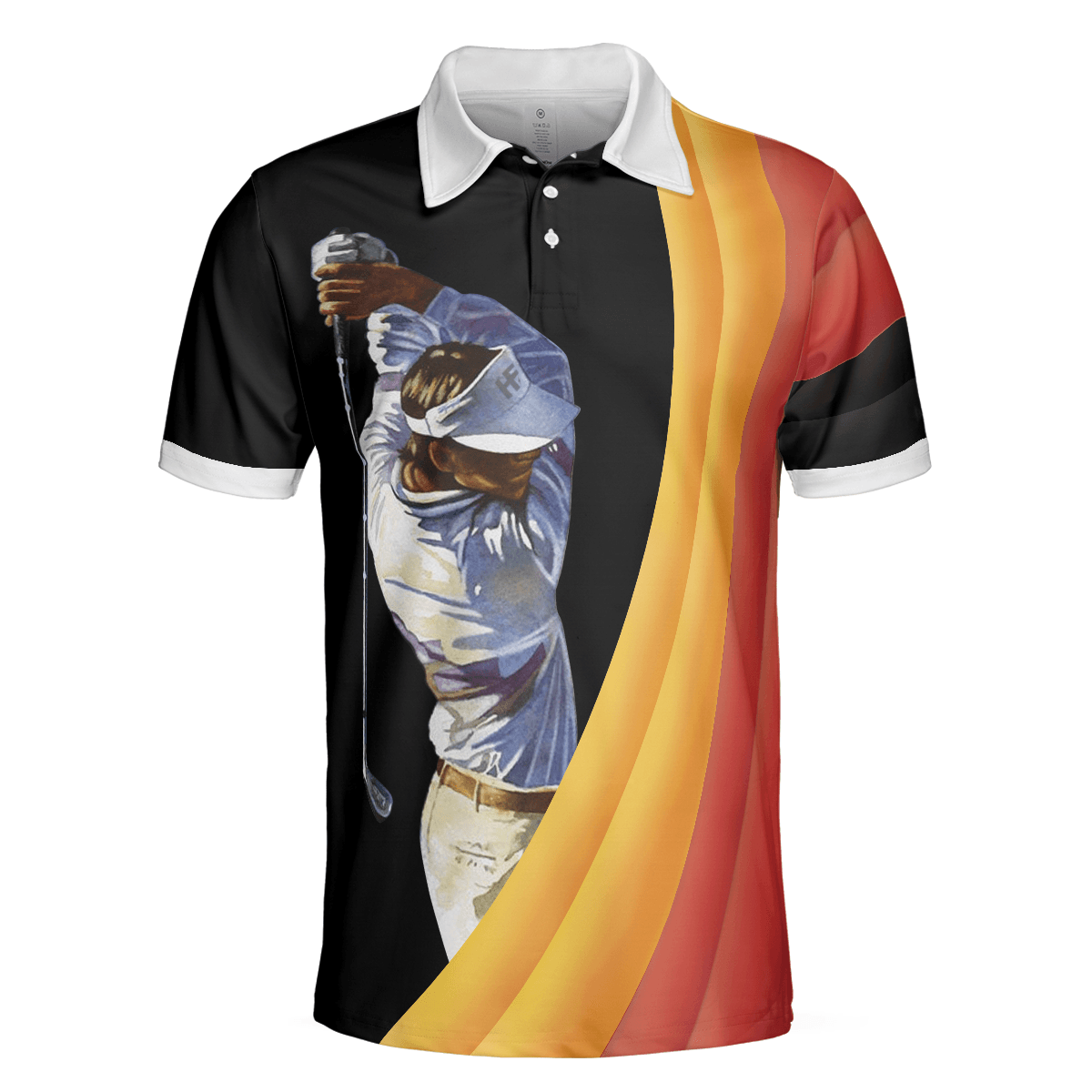 Men Golf Polo Shirt - German Flag Golf Art Short Sleeve All Over Print Men Polo Shirt - Perfect Polo Shirt For Men, Golfers - Amzanimalsgift