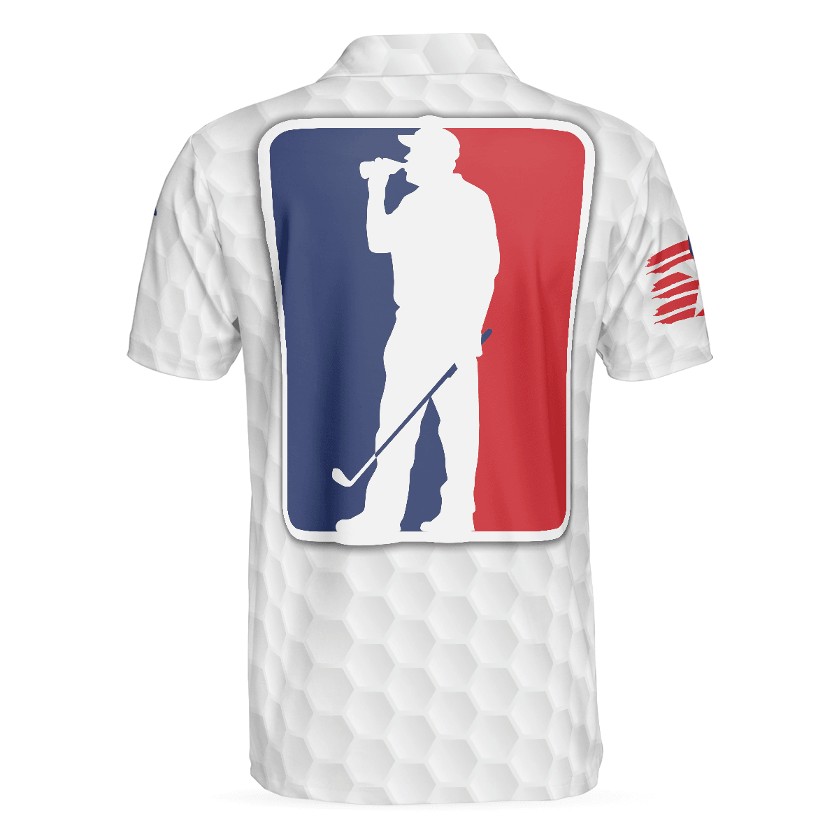 Men Golf Polo Shirt - Golf American Flag Men Polo Shirt, American Flag Golf And Drink Lover Polo Shirt, Drinking Golf Shirt For Men, Gift For Golfers - Amzanimalsgift