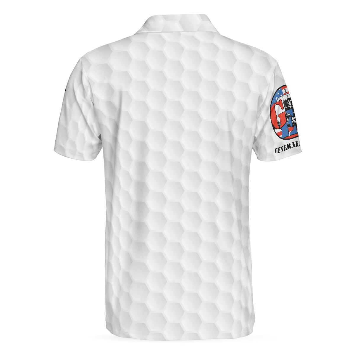Men Golf Polo Shirt - Golf American Flag Men Polo Shirt, Golf Ball Pattern Men Polo Shirt - Perfect Polo Shirt For Men, Golfers - Amzanimalsgift