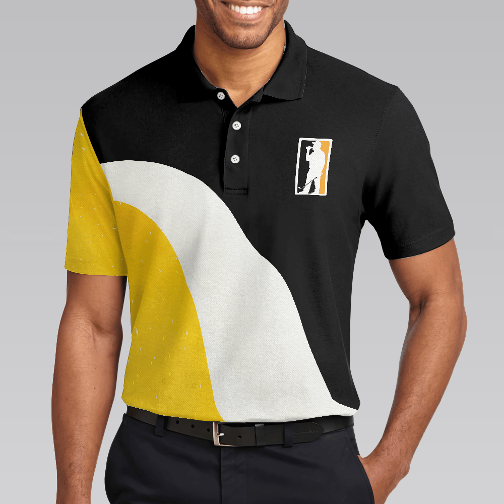 Men Golf Polo Shirt - Golf And Beer That's Why I'm Here, Sporty Polo Shirt For Beer Lovers Golf Men Polo Shirt - Perfect Polo Shirt For Men, Golfers - Amzanimalsgift