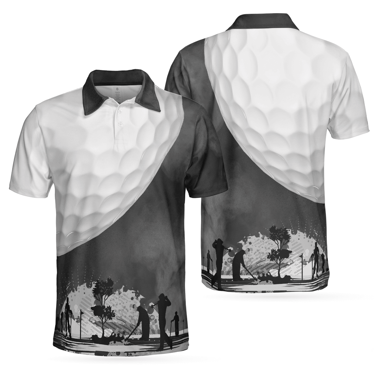 Men Golf Polo Shirt - Golf Ball And Smoke Background Golf, Smoke Golf Player Men Polo Shirt - Perfect Polo Shirt For Men, Golfers - Amzanimalsgift