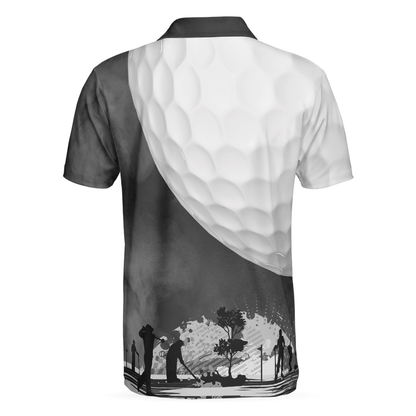Men Golf Polo Shirt - Golf Ball And Smoke Background Golf, Smoke Golf Player Men Polo Shirt - Perfect Polo Shirt For Men, Golfers - Amzanimalsgift