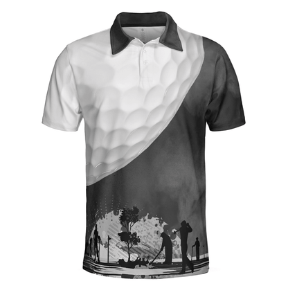 Men Golf Polo Shirt - Golf Ball And Smoke Background Golf, Smoke Golf Player Men Polo Shirt - Perfect Polo Shirt For Men, Golfers - Amzanimalsgift