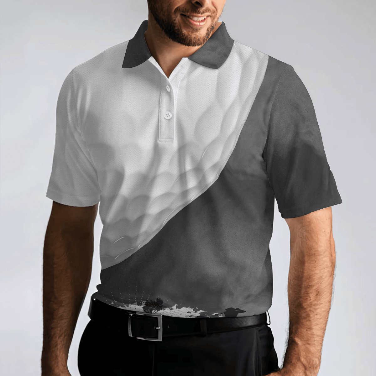 Men Golf Polo Shirt - Golf Ball And Smoke Background Golf, Smoke Golf Player Men Polo Shirt - Perfect Polo Shirt For Men, Golfers - Amzanimalsgift