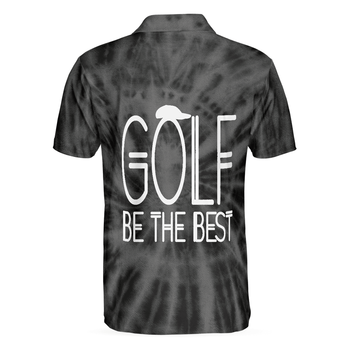 Men Golf Polo Shirt - Golf Be The Best, Black Tie Dye Men Polo Shirt - Perfect Polo Shirt For Men, Golfers - Amzanimalsgift