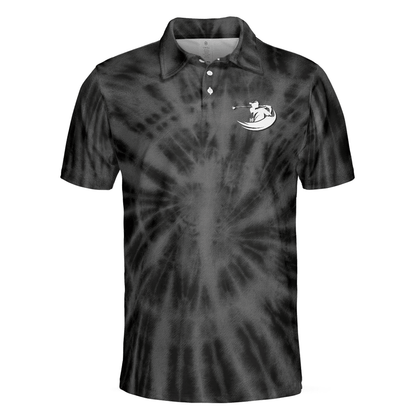 Men Golf Polo Shirt - Golf Be The Best, Black Tie Dye Men Polo Shirt - Perfect Polo Shirt For Men, Golfers - Amzanimalsgift