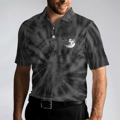 Men Golf Polo Shirt - Golf Be The Best, Black Tie Dye Men Polo Shirt - Perfect Polo Shirt For Men, Golfers - Amzanimalsgift