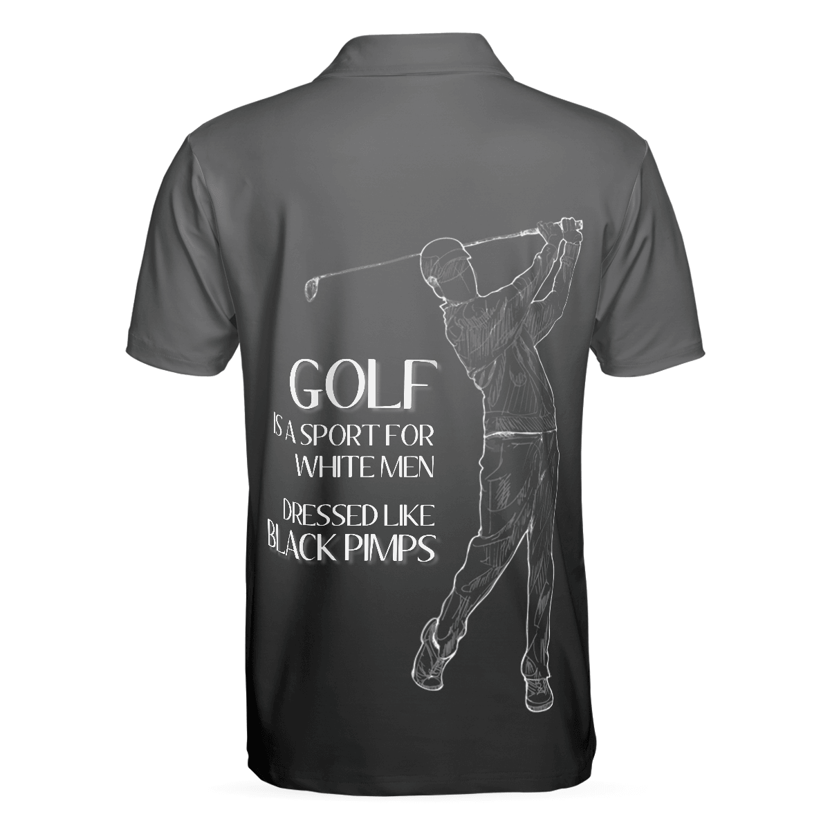 Men Golf Polo Shirt - Golf Black Pimps Polo Shirt For Men, Funny White Men Golfing Polo Shirt - Best Gift For Men, Golf Lovers - Amzanimalsgift