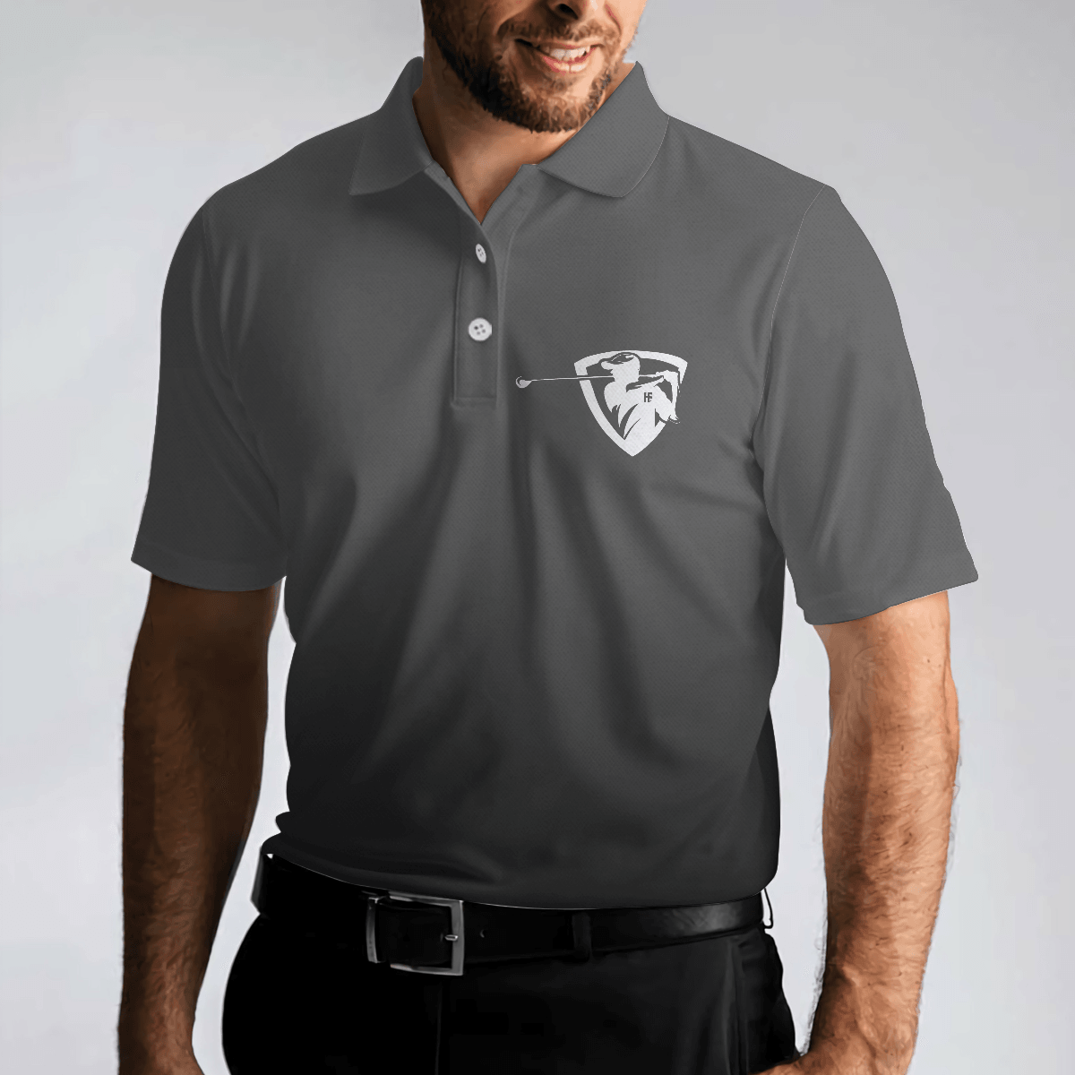 Men Golf Polo Shirt - Golf Black Pimps Polo Shirt For Men, Funny White Men Golfing Polo Shirt - Best Gift For Men, Golf Lovers - Amzanimalsgift