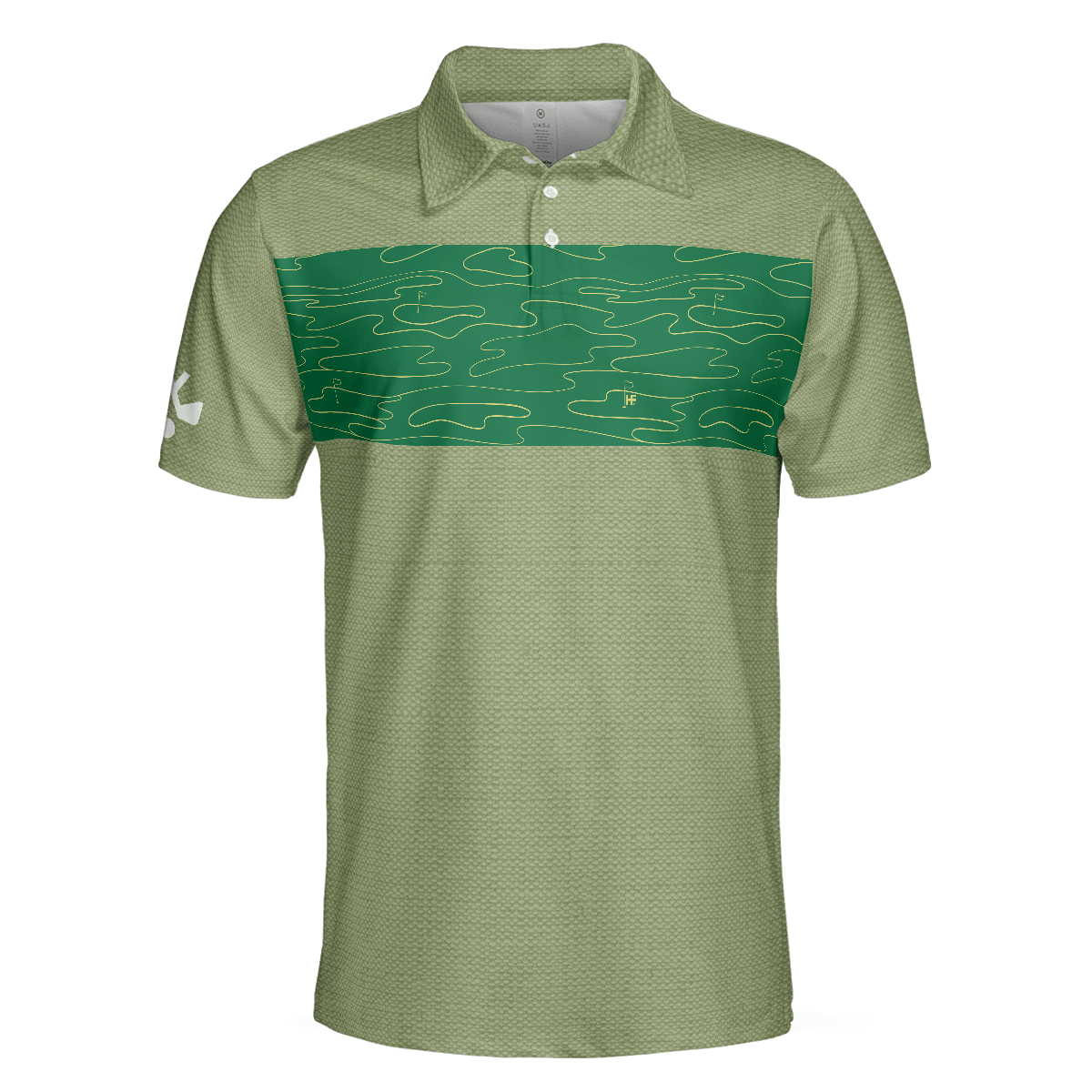 Men Golf Polo Shirt - Golf Course Pattern Men Polo Shirt, Hit'Em Long & Straight Elegant Golf Shirt Men Polo Shirt - Perfect Polo Shirt For Men, Golfers - Amzanimalsgift