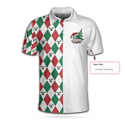 Men Golf Polo Shirt - Golf Custom Men Polo Shirt All I Want For Christmas Is A Hole In One Men Polo Shirt - Perfect Gift For Men, Golfers - Amzanimalsgift