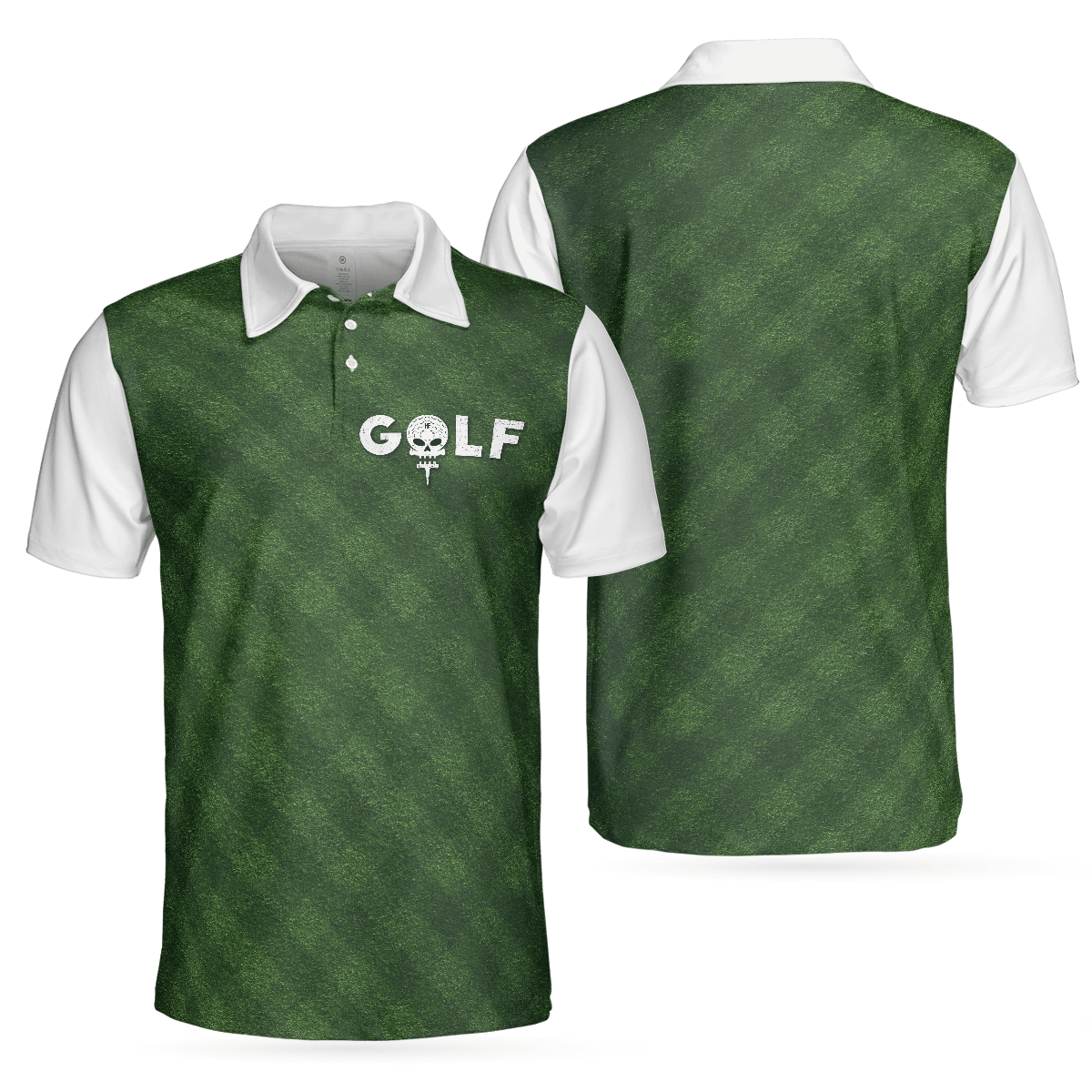 Men Golf Polo Shirt - Golf Green Background Men Polo Shirt, Classic Green Golf Shirt For Men Polo Shirt - Perfect Polo Shirt For Men, Golfers - Amzanimalsgift