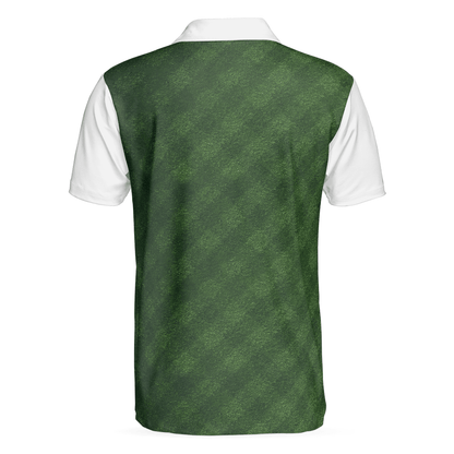 Men Golf Polo Shirt - Golf Green Background Men Polo Shirt, Classic Green Golf Shirt For Men Polo Shirt - Perfect Polo Shirt For Men, Golfers - Amzanimalsgift