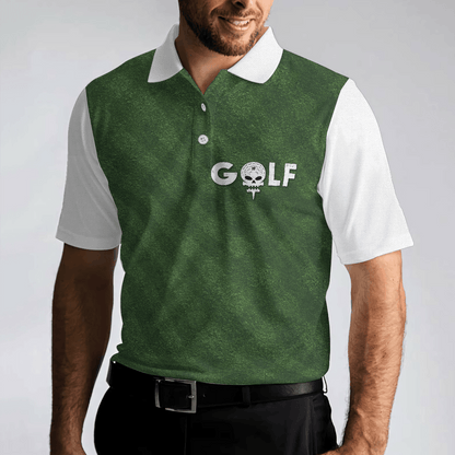 Men Golf Polo Shirt - Golf Green Background Men Polo Shirt, Classic Green Golf Shirt For Men Polo Shirt - Perfect Polo Shirt For Men, Golfers - Amzanimalsgift