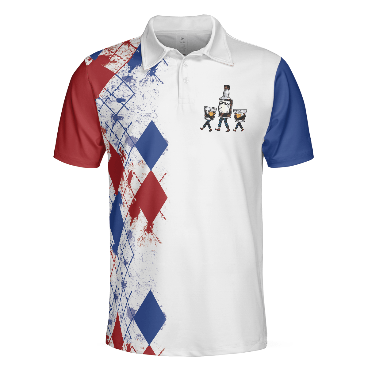 Men Golf Polo Shirt - Golf If I'm Drunk Polo Shirt, Argyle Pattern Drinking Golf Polo Shirt For Men, Funny Golf Shirt With Sayings, Gift Ideas For Men Golfers - Amzanimalsgift