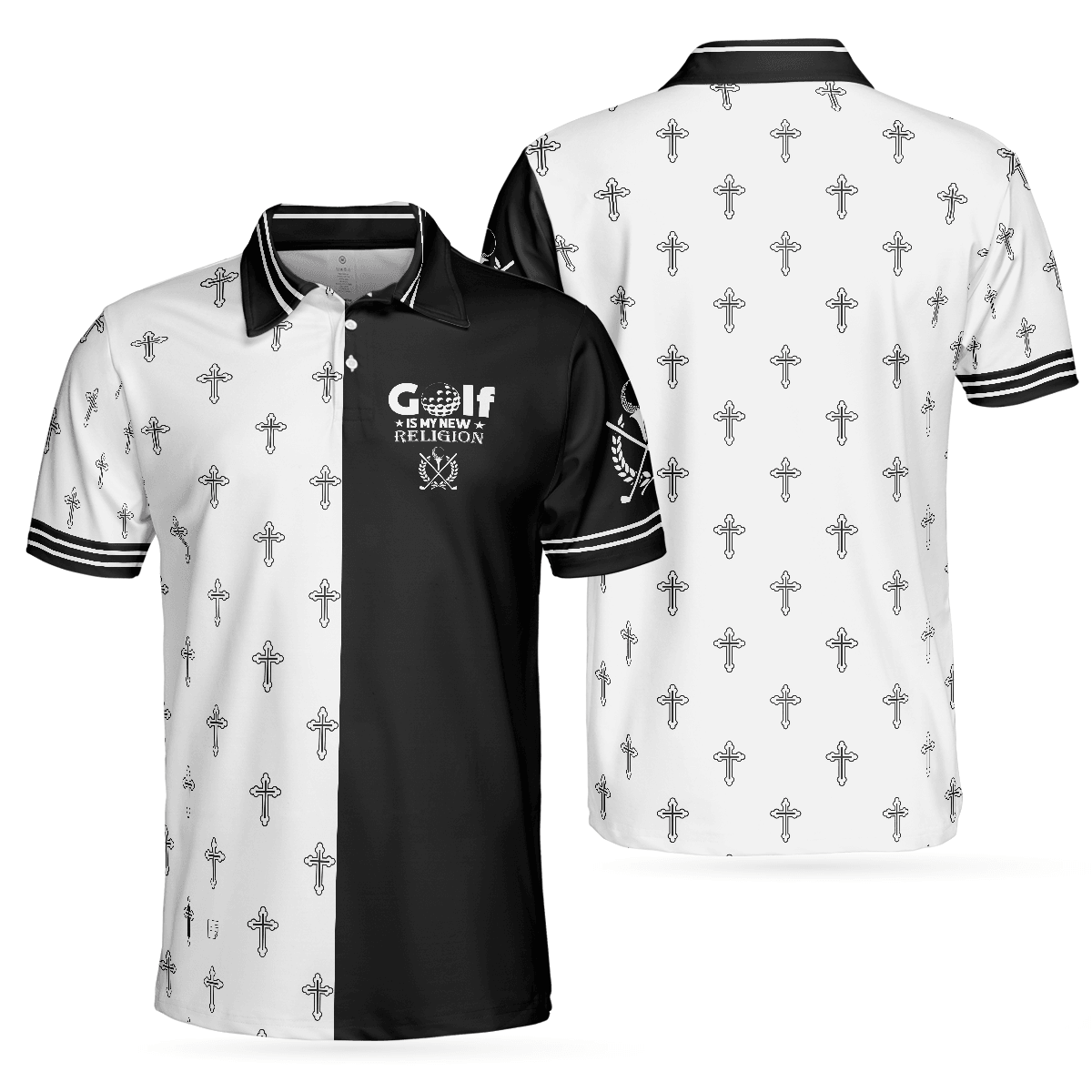 Men Golf Polo Shirt - Golf Is My New Religion Polo Shirt, Golf Gift For Men, Polo Shirt Gift For Men, Best Gift For Men Golfers - Amzanimalsgift