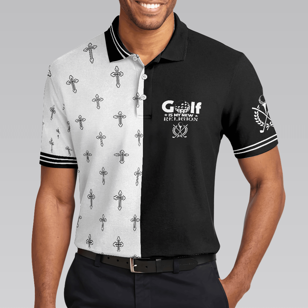 Men Golf Polo Shirt - Golf Is My New Religion Polo Shirt, Golf Gift For Men, Polo Shirt Gift For Men, Best Gift For Men Golfers - Amzanimalsgift