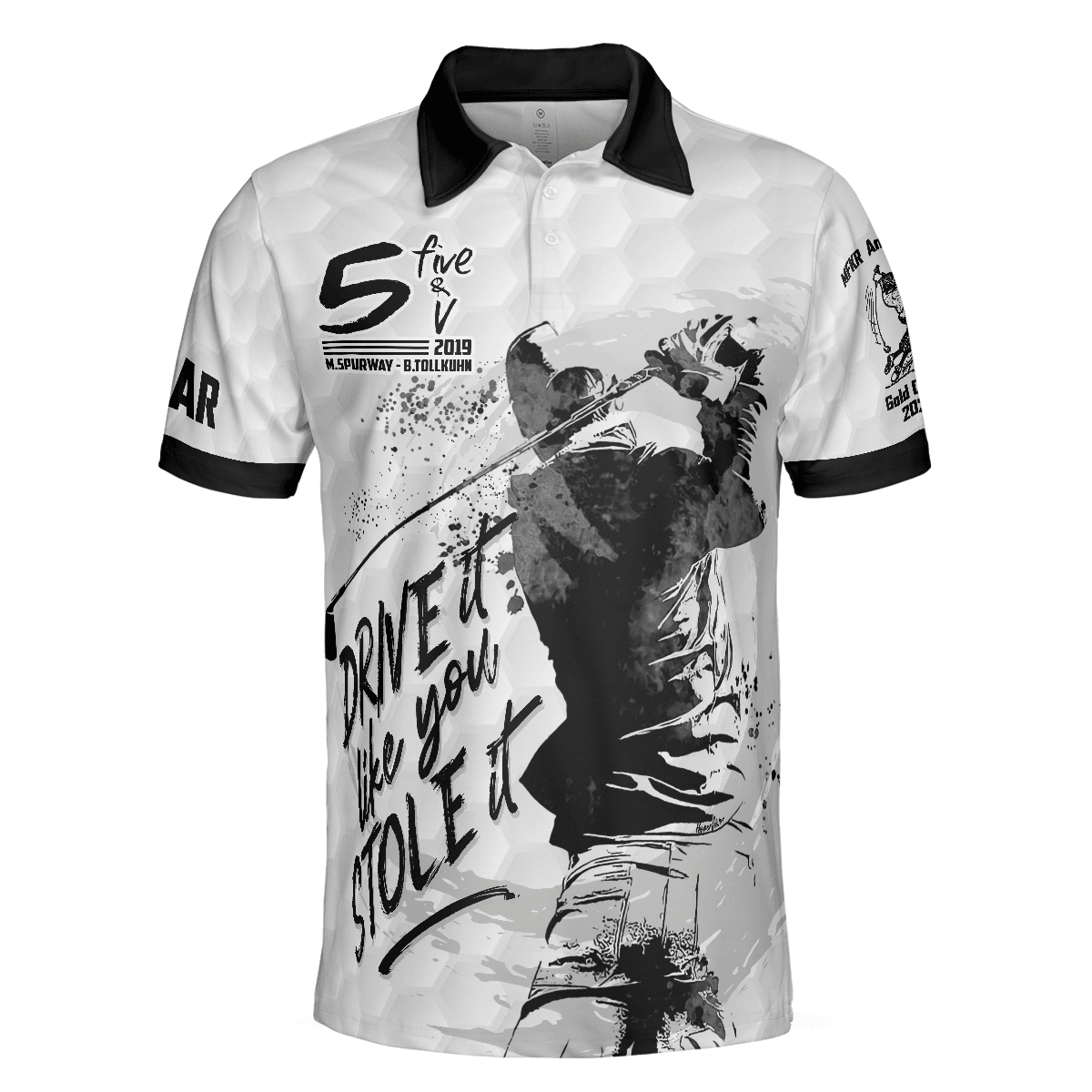 Men Golf Polo Shirt - Golf Men Polo Shirt, 5 Five & V Drive It Like You Stole It Men Golf Polo Shirt - Perfect Polo Shirt For Men, Golfers - Amzanimalsgift
