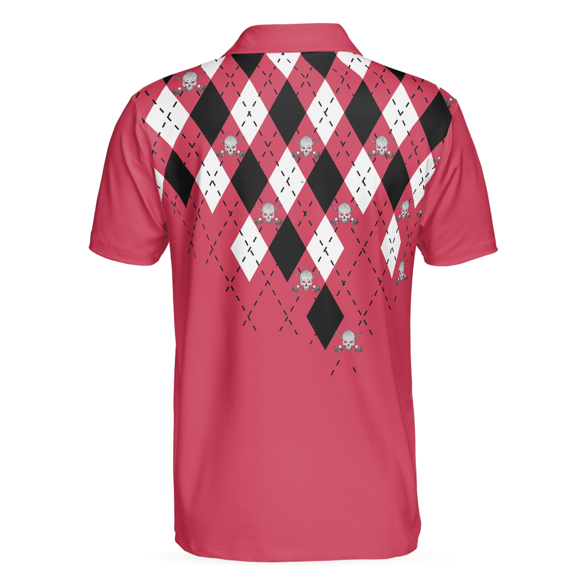 Men Golf Polo Shirt - Golf Shirt With Argyle Pattern Polo Shirt, Red Plaid Pattern Golf Shirt For Golf Enthusiasts, Vibrant Golf Shirt - Amzanimalsgift