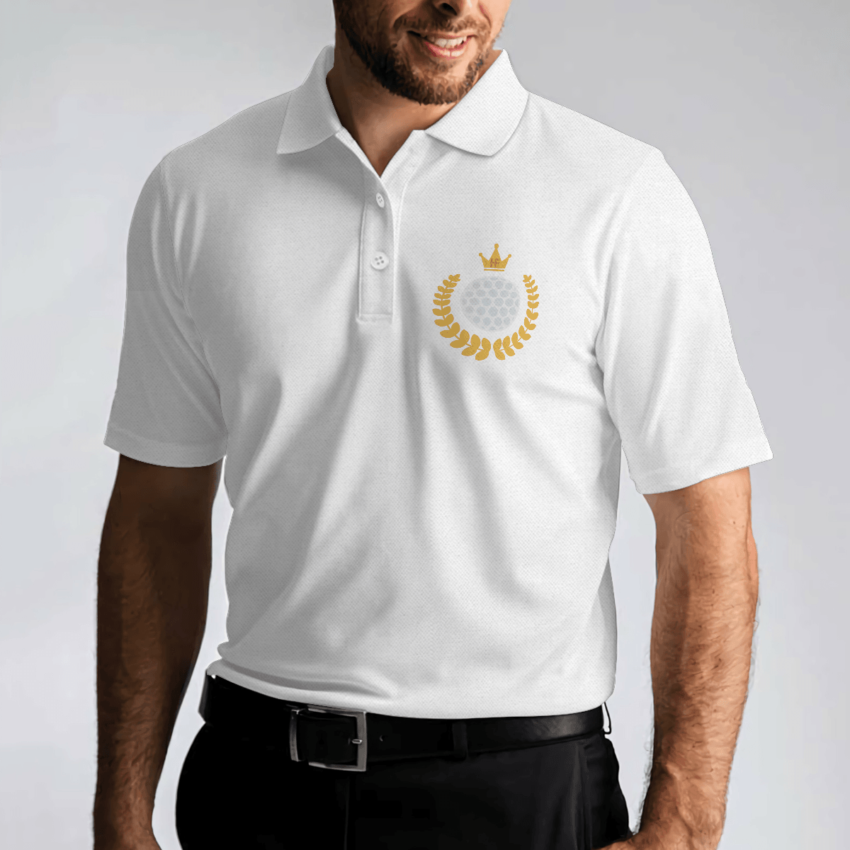 Men Golf Polo Shirt - Golf Swing Life Cycle White Golf Polo Shirt, Best Golf Shirt For Men, Golfers - Amzanimalsgift