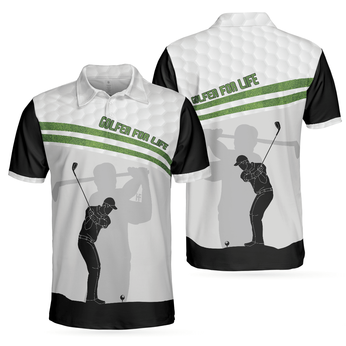 Men Golf Polo Shirt - Golfer For Life Golf Men Polo Shirt, Golf Swing Shirt For Male Golfers, Best Golf Shirt For Hot Weather, Best Gift For Golfers - Amzanimalsgift