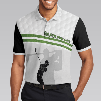 Men Golf Polo Shirt - Golfer For Life Golf Men Polo Shirt, Golf Swing Shirt For Male Golfers, Best Golf Shirt For Hot Weather, Best Gift For Golfers - Amzanimalsgift