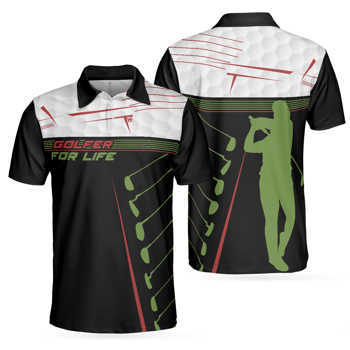 Men Golf Polo Shirt - Golfer For Life Sporty And Elegant Design Golf Men Polo Shirt, Active Golf Shirt Design, Best Gift For Men, Golfers - Amzanimalsgift