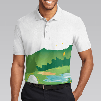 Men Golf Polo Shirt - Green Golf Course All Over Print Men Polo Shirt, Unique Golf Shirt For Men - Perfect Polo Shirt For Men, Golfers - Amzanimalsgift