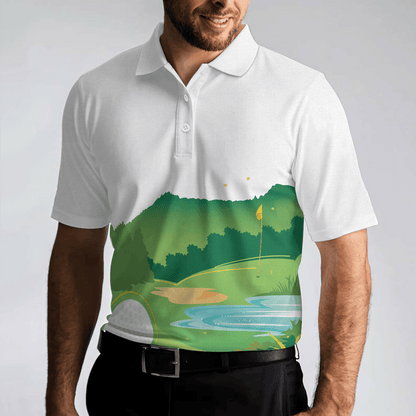 Men Golf Polo Shirt - Green Golf Course All Over Print Men Polo Shirt, Unique Golf Shirt For Men - Perfect Polo Shirt For Men, Golfers - Amzanimalsgift