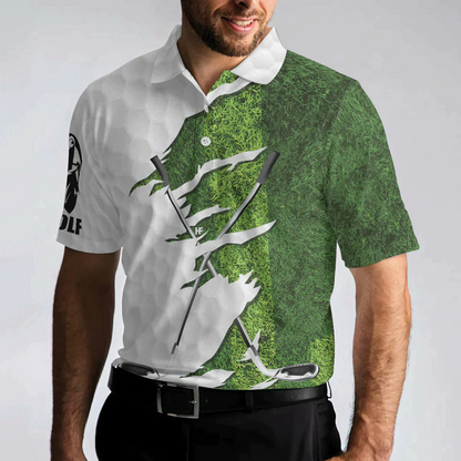 Men Golf Polo Shirt - Green Golf Course Polo Shirt, I'd Tap That Golf Polo Shirt For Men, Gift Idea For Male Players - Perfect Polo Shirt For Men, Golfers - Amzanimalsgift
