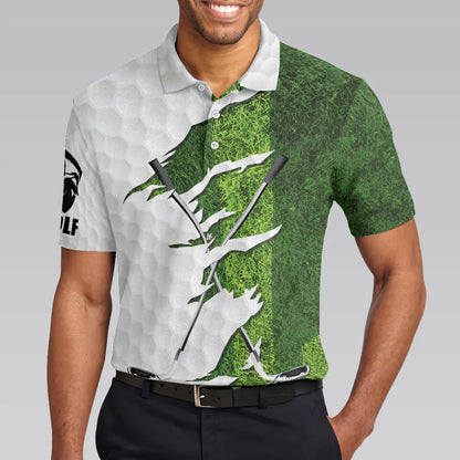 Men Golf Polo Shirt - Green Golf Course Polo Shirt, I'd Tap That Golf Polo Shirt For Men, Gift Idea For Male Players - Perfect Polo Shirt For Men, Golfers - Amzanimalsgift