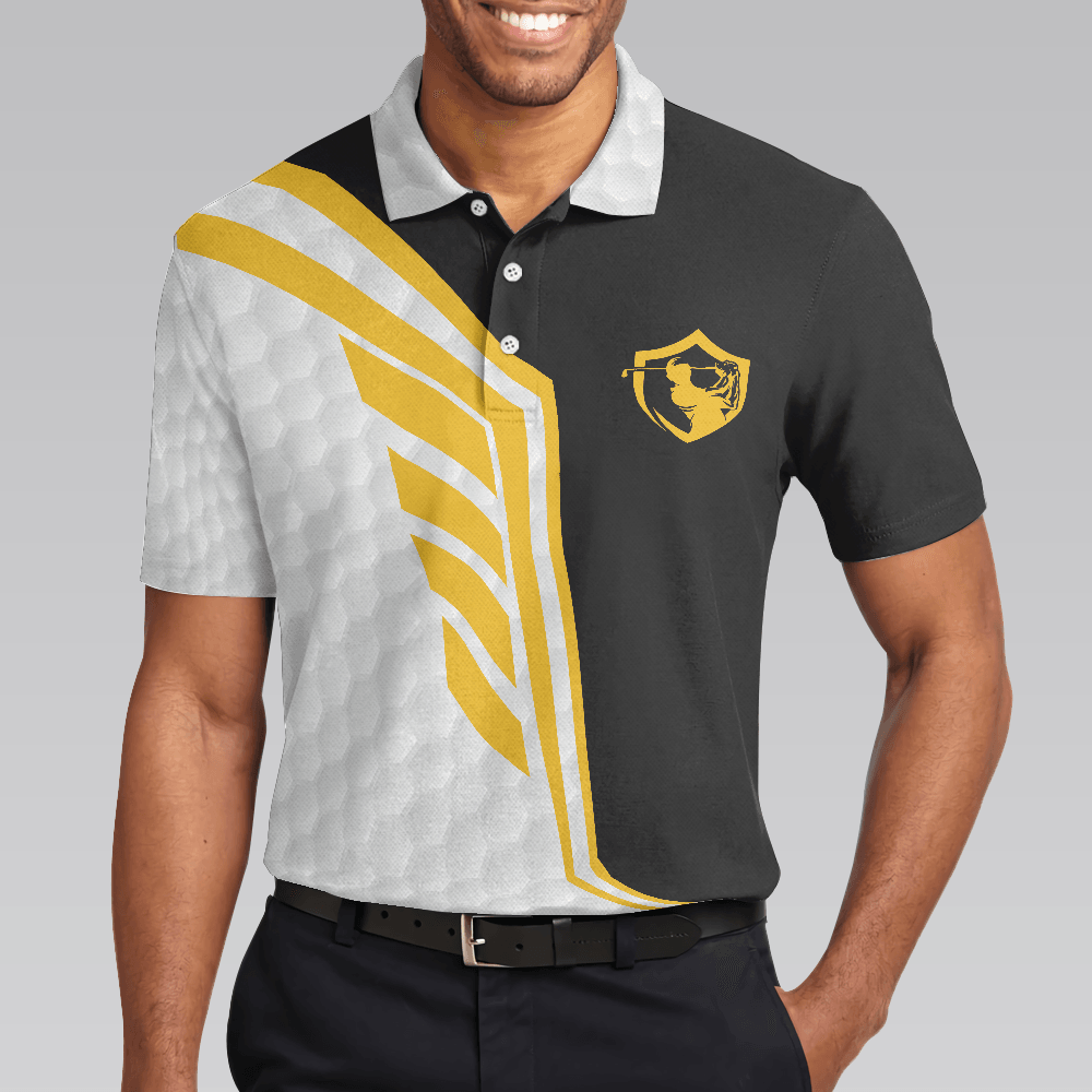 Men Golf Polo Shirt - I Ain't Perfect But I Can Still Play Golf Polo Shirt, Black And White Golfing Shirt For Men, Best Gift For Men - Amzanimalsgift