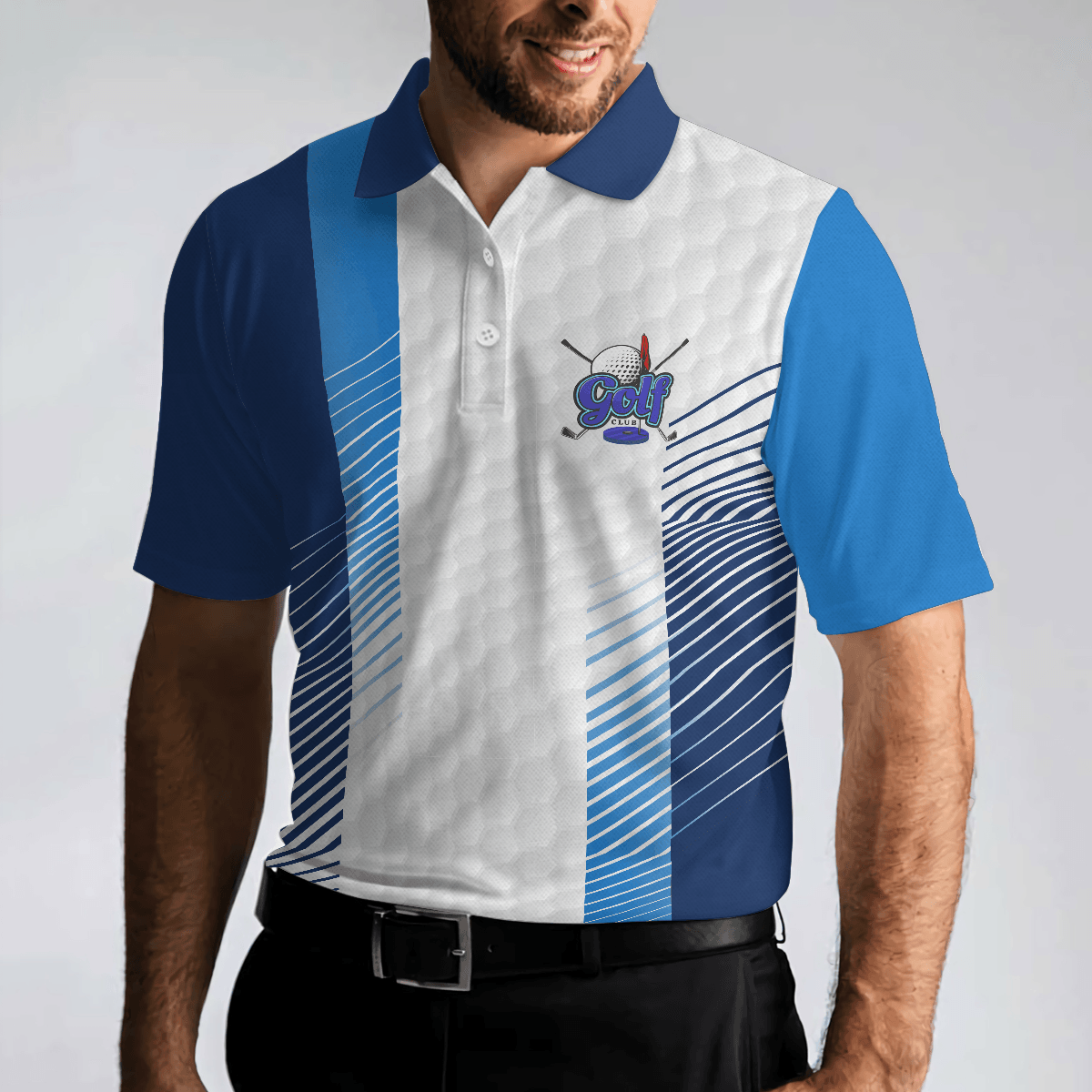 Men Golf Polo Shirt - I'd Tap That Elegant Blue Color Golf Polo Shirt, Blue Golfing Polo Shirt, Best Golf Shirt For Men - Amzanimalsgift