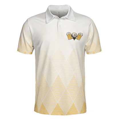 Men Golf Polo Shirt - I Drink I Drive And I Know Things Argyle Pattern Golf Polo Shirt, Golf Shirt For Beer Lovers, Best Gift For Men - Amzanimalsgift